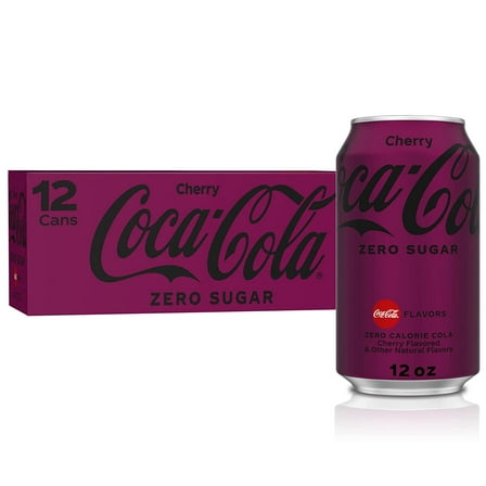 Coca-Cola Cherry Zero Soda 12oz Cans (Pack of 12)