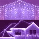 thumbnail image 3 of 2024 Christmas Garland LED Curtain Icicle String Lights Droop 0.4-0.6m AC 220V Garden Street Outdoor Decorative Holiday Light, 3 of 5