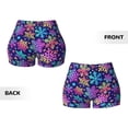 thumbnail image 6 of Workout Shorts Women, Rainbow Snowflakes Biker Shorts for Women Running Gym Spandex Shorts Tummy Control, 6 of 8