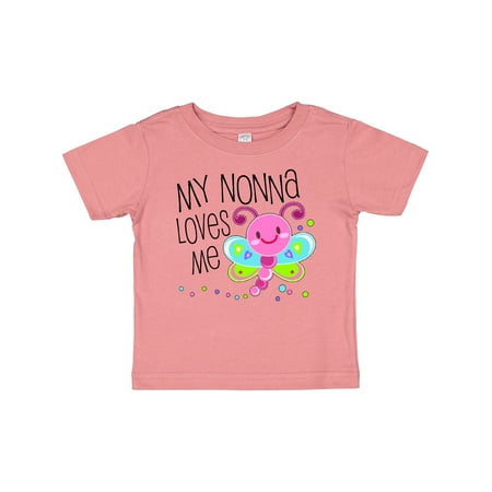 

Inktastic My Nonna Loves Me- Cute Dragonfly Boys or Girls Baby T-Shirt