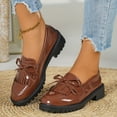 thumbnail image 2 of Rokment Fringe Oxfords Dress Shoes for Women Ladies 2026 Spring Fall Fashion Casual Leather Tassel Bow Low Heel Slip on Penny Loafer Ballet Flat Coffee Size 8.5, 2 of 6