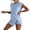 Sky Blue2647, variant on VNKIDY Comfortable Women Outfits Sets Women Summer Tops Shorts Suit Sleeveless Casual Outfits Sets For Daily Wear Solid Color Comfortable Stylish Autumn