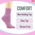 thumbnail image 3 of Womens Diabetic Cotton Ankle Socks Colored 6 Pairs Size 9-11, 3 of 7