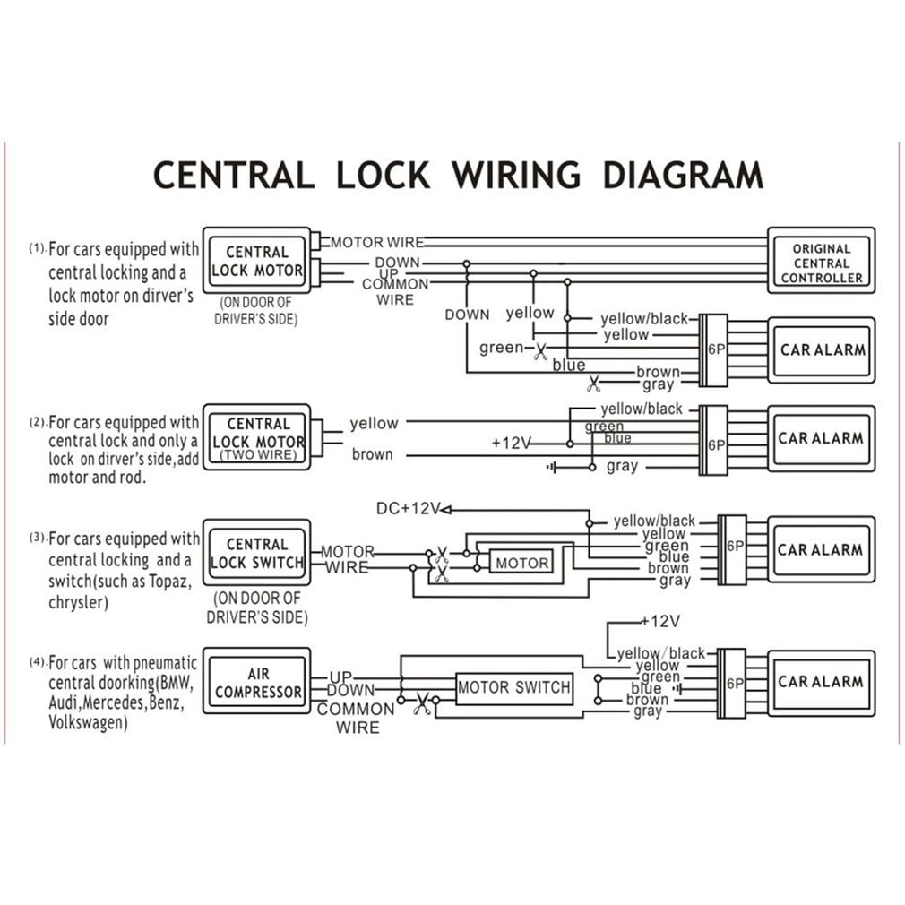 M604 8239 Remote Control Central Locking Kit For Volkswagen Car