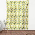 thumbnail image 4 of Ambesonne Tropical Fabric by the Yard Upholstery, Pear Fruits and Leaves Art, 10 Yards, Orange Green and White, 4 of 5
