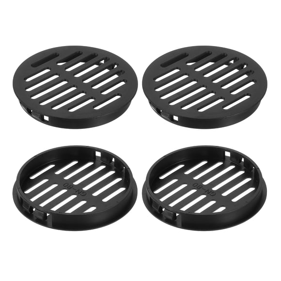 Uxcell Round Soffit Vents 3 inch, 6Pcs Black Plastic 80mm Soffit Vent Cover