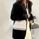 thumbnail image 5 of Sonducket Bolso de hombro de cuero para mujer, bolsos organizadores de pintalabios con correa ajustable, bolsos de compras para interiores y exteriores, Bolsas de mensajero y de hombro gris, 5 of 7