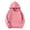 Pink, variant on Children's Fleece Lined Hooded Sweatshirt Long Sleeve Solid Pullover Top with Pocket Round Neck Casual Shirt for Boys Girls Children Fleece Hoodie