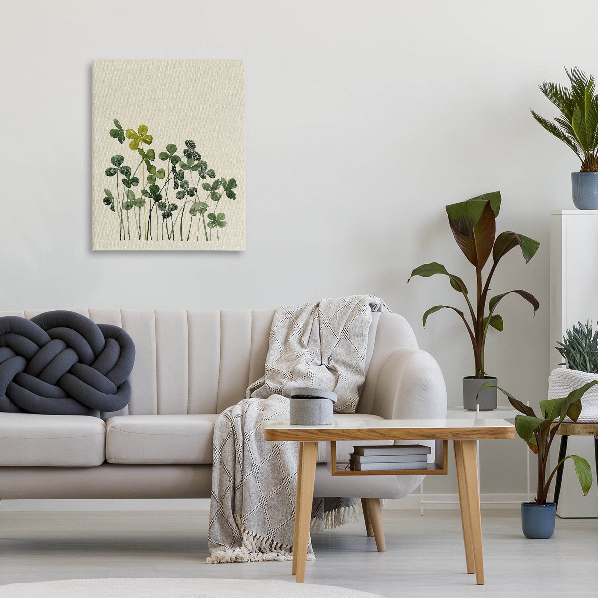 Hidden Gems Clovers Canvas Wall Art, design by Grace Popp