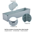 thumbnail image 5 of Amoboro 12x4x1ft Outdoor Metal Raised Garden Bed Planter Box for Vegetables, Flowers, Herbs 2pcs, 5 of 10