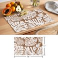 thumbnail image 6 of Palm Tree Monstera Placemats Set of 12 Brown Tan Leaf Boho Botanical Tropical Place Mats Indoor Wipeable Table Mats Washable Cloth Dining Table Placemats for Kitchen Holiday Party Decor 13x19 Inch, 6 of 9