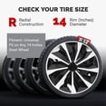 thumbnail image 4 of Hubcap Wheel Cover, Wheel Rim Cover Hubcap Scratch Resistant Sporty Look Impact Proof  for Felicia, 4 of 7