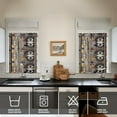 thumbnail image 4 of Boho Kitchen Curtains for Windows – Rustic Tribal Floral Print Cafe Curtains, Vintage Bohemian Geometric Panels for Home Décor, 4 of 6