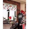 thumbnail image 4 of Christmas Balls Valance for Windows Poinsettia Curtains Valances Holly Berry Valance Window Treatments Snow Short Curtains for Kitchen Living Room Bedroom Bathroom Xmas Holiday Decor 54x18 Inch, 4 of 8