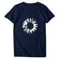 thumbnail image 2 of Aoochasliy Womens Blouses Short Sleeve Plus Size Sunflower Prints Round Neck Dressy T-shirt Shirts, 2 of 5