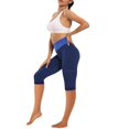 thumbnail image 4 of Vedolay Yoga Pants Women Pluse Size Women's Pants Summer High Waist Wide Leg Loose Cotton Pants,Blue XXL, 4 of 4