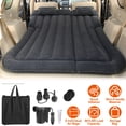 thumbnail image 2 of Car Air Mattress, Inflatable SUV Truck Air Mattress Back Seat Camping Bed Thickened Flocked Car Sleeping Pad for Travel with Car Air Pump 2 Pillows Black, 2 of 12
