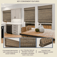 thumbnail image 2 of Natural Woven Light Filtering Cordless Bamboo Roman Shades for Windows, 70.5 in. W x 60 in. L, Smokey Ash, 2 of 5