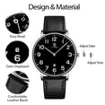 thumbnail image 2 of Men’s Quartz Watch Ultra-Thin Minimalist Dial Fashion Man Watch with Date Window, Leather Strap Waterproof Watch for Man Perfect Gift, 2 of 9