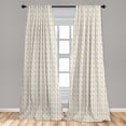 thumbnail image 5 of Ambesonne Floral Curtains, Flower Roses Buds Swirls, Pair of 28"x95", Pale Pink Blue and Green, 5 of 5