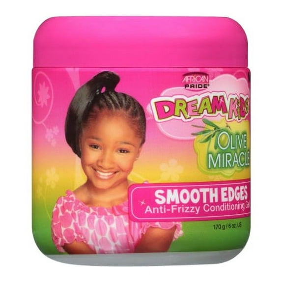 African Pride Dream Kids Olive Miracle Smooth Edge Hair Gel, 6 oz, 2 Pack