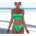 thumbnail image 2 of Funny Bikini Sets for Women, Cheeky Graphic Crop Bra Top and High Waisted Thong Brief Swimwear, 2 of 3