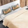 thumbnail image 5 of Yayeee Pillowcase King Size Set of 2 Satin Wrinkle Resistant Envelope Pillow Case, Abstract Wavy Landscape, 5 of 8