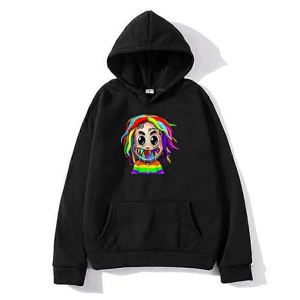 Sudadera unisex de invierno con capucha polar y merchandising del nuevo álbum de 6ix9ine, gruesa y cálida, multicolor