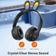 thumbnail image 5 of Auriculares inalámbricos Bluetooth montados en la cabeza | Ranura para tarjetas plegable | Iluminación LED luminosa colorida | Baja latencia | Batería de larga duración | Sonido superior | ABS, 5 of 6