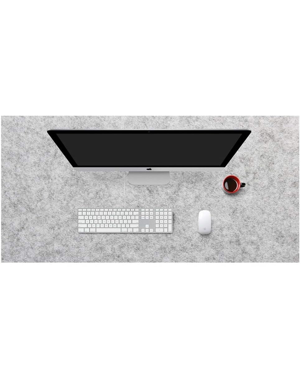 Felt Desk Mat Gaming Mouse Pad Not-Slip Anti-scalding Desktop Protector Large Office Writing Desk Mat Durable Home-Gray 120x60cm(47x24inch)