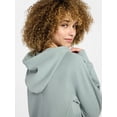 thumbnail image 6 of Athletic Works Women's Mineral Wash French Terry Cropped Zip Hoodie, Size XS-XXXL, 6 of 7
