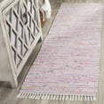 thumbnail image 3 of SAFAVIEH Rag Skylar Striped Cotton Runner Rug, Light Pink/Multi, 2'3" x 7', 3 of 9