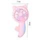 thumbnail image 3 of 1pc Cartoon Hand Press Fan, Pink Cute Plastic Small Handheld Fan For Outdoor, 3 of 4
