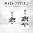thumbnail image 5 of Dorunmo Star of David Necklace 925 Sterling Silver Star of David with Menorah Pendant Jewish Star Necklace Abalone Shell Jewelry Gift for Women Men, 5 of 10