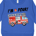 thumbnail image 3 of Inktastic I'm 4 Fire Truck 4th Birthday Toddler Sweatshirt, 3 of 4