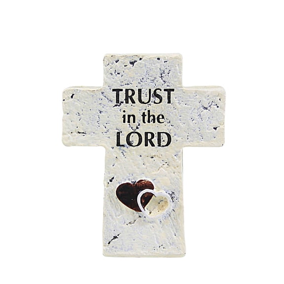 Roman Blessing Cross - One Cross 3 Inch, Polyresin - Heart Encouragement 12628-Lord