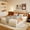 Beige, variant on Aiho Queen Size Lift-Up Storage Bed - Upholstered Platform Bed Frame with Modern Wingback Headboard, Wooden Slats & Hydraulic Support, No Box Spring Required Grey