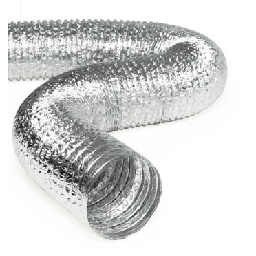 3" Inch Aluminum Hose Flexible Air Duct Pipe for Rigid HVAC Flex Ductwork - 25' Feet Long