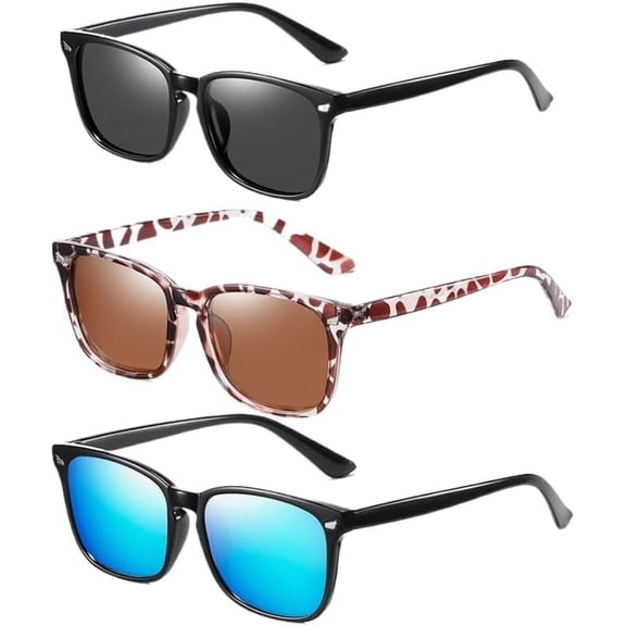 3 pack Polarized Sunglasses for Women Classic Retro Style UV400 Protection-USA
