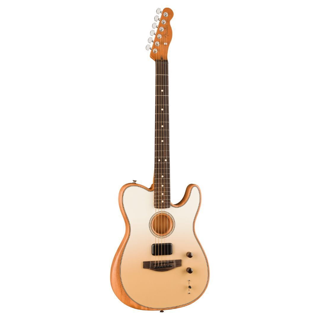 Fender Finneas Signature Acoustasonic Player Telecaster 6-String Right-Handed Electric Guitar with Rosewood Fingerboard (Cappuccino Fade)