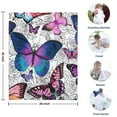 thumbnail image 4 of Purple Butterfly Rose Pattern Blanket,Comfortable Soft Flannel Throw Blanket,All Season,Warm Lightweight Blankets for Sofa Bed Couch Living Room Chair,30"x40", 4 of 4