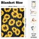 thumbnail image 5 of LHSHID Sunflower Gifts Blanket Soft Warm Sunflower Fleece Blanket for All Seasons Lightweight Flannel Fleece Blanket for Bedroom Living Rooms Sofa Couch 60x80in, 5 of 6