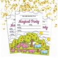 thumbnail image 2 of Darling Souvenir White Birthday Invitation Card Printable Elegant Fill or Write In Blank Party Invites 28 Pcs 5 x 7 Inches, 2 of 5