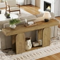 thumbnail image 5 of Finmind Farmhouse Wood Console Table, 70.9-Inch Entryway Accent Table with U-Shaped Base, 5 of 7
