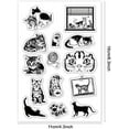 thumbnail image 2 of Cat Clear Stamps Silicone Stamp Cards Lovely Animal Pattern Acrylic Stamps for DIY Scrapbooking Card Making Photo Album Decoration, 2 of 7