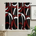 thumbnail image 3 of Geometric Circle Modern Art Red Curtain Home Decoration Living Room Short Curtains Window Treatments For Kitchen Bedroom, 3 of 6
