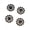 Black, variant on 10PCS 14mm Sunflower-Shaped Rhinestone Claw Up Buttons Crystal Glass Stone Button for Clothes Decoration Sewing Buttons Apparel DIY Accessories