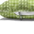 thumbnail image 4 of Abstract Pet Bed, Polka Dots and Checkered Pattern Textured Patchwork Simplistic Art, Chew Resistant Pad for Dogs and Cats Cushion with Removable Cover, 24" x 39", Lime and Pale Green, by Ambesonne, 4 of 4