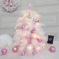 thumbnail image 2 of Paquete de árbol de Navidad de plumas rosas, adornos de decoración de árbol de Navidad azul, Mini árbol de Navidad, decoraciones de Nochevieja, 45/60CM, 2 of 4