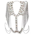 thumbnail image 3 of Cadena Arnés Rhinestone Sunnimix Cuerpo Pecho Fiesta Conjunto, 3 of 8